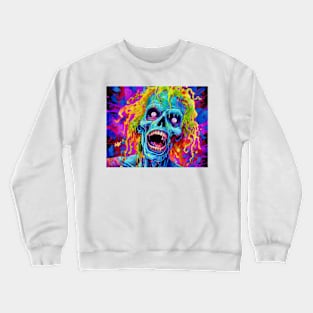 The Vibrant Undead, Pop Art Zombies, Halloween Zombie Crewneck Sweatshirt